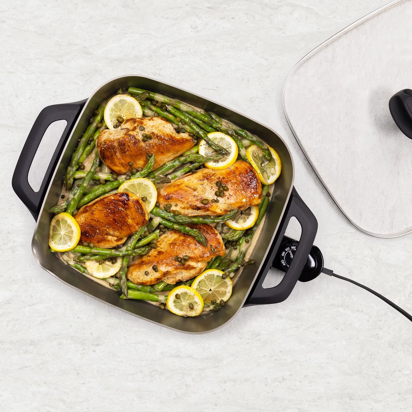 12-Inch Ceramic Electric Skillet with Glass Cover, 07120