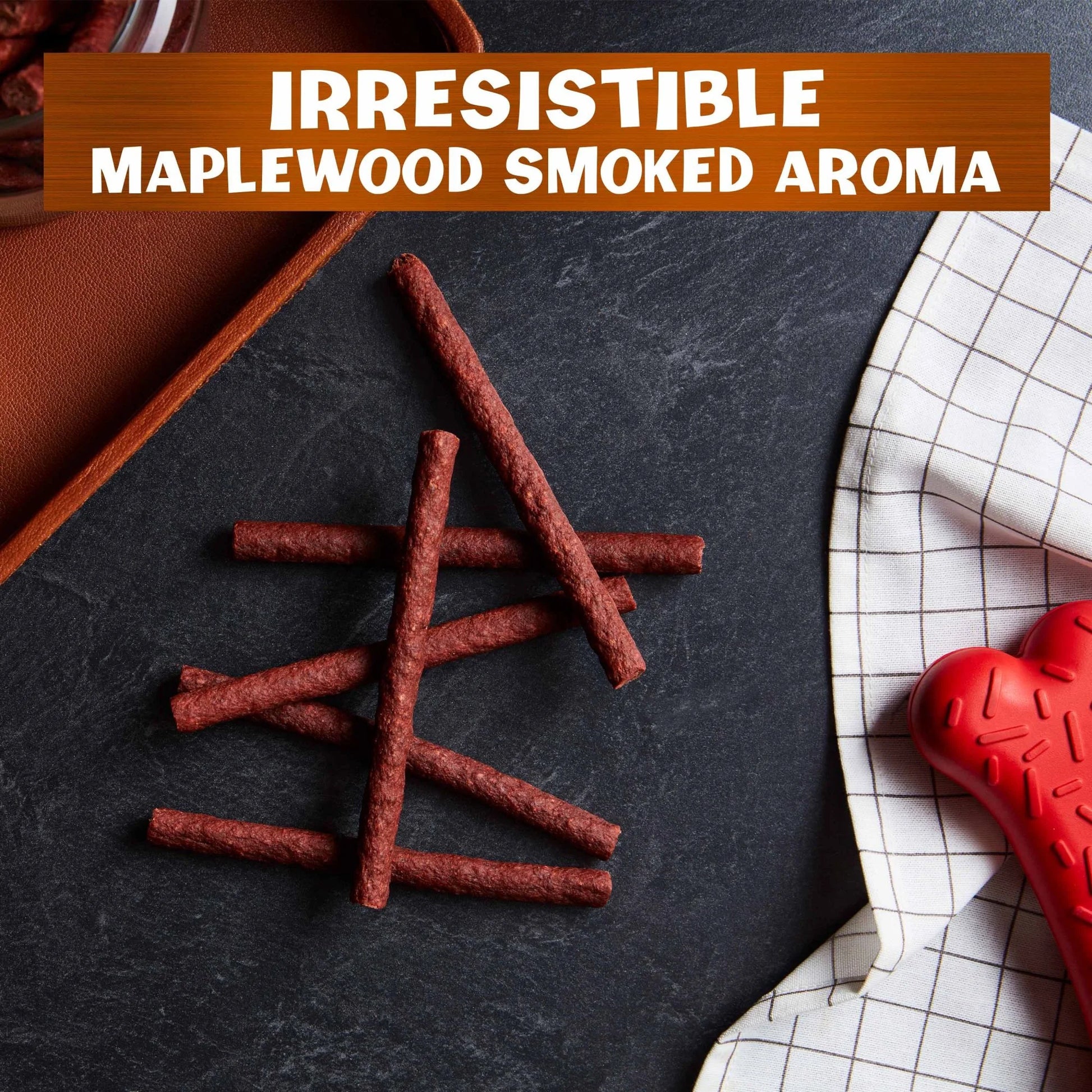 Dog Treats with Authentic Sausage and Maplewood Smoke Flavor, 5.6 Ounce Bag