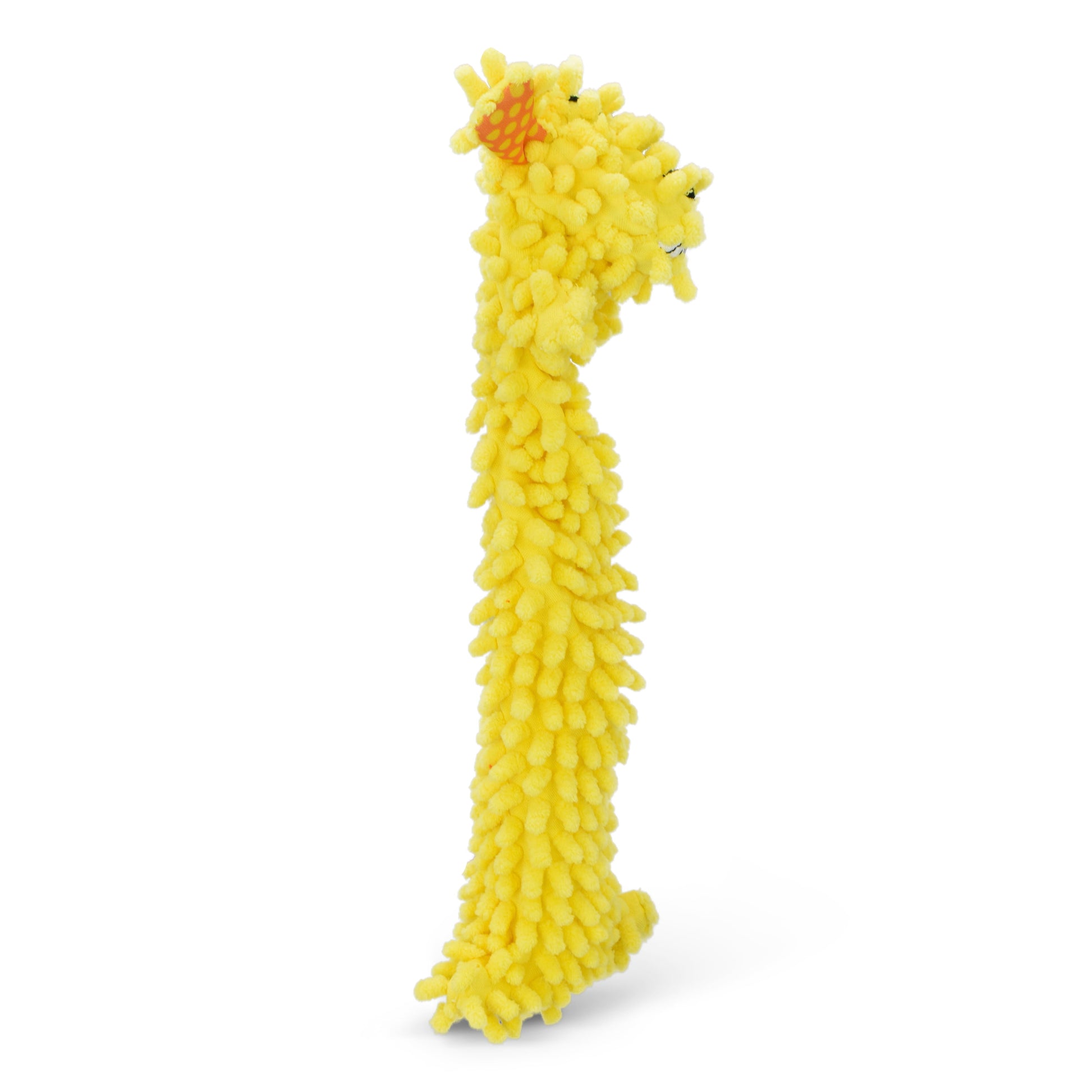 Floppy Moppy Loofa, Unstuffed Plush Dog Toy, 2 Pack, Yellow and Orange