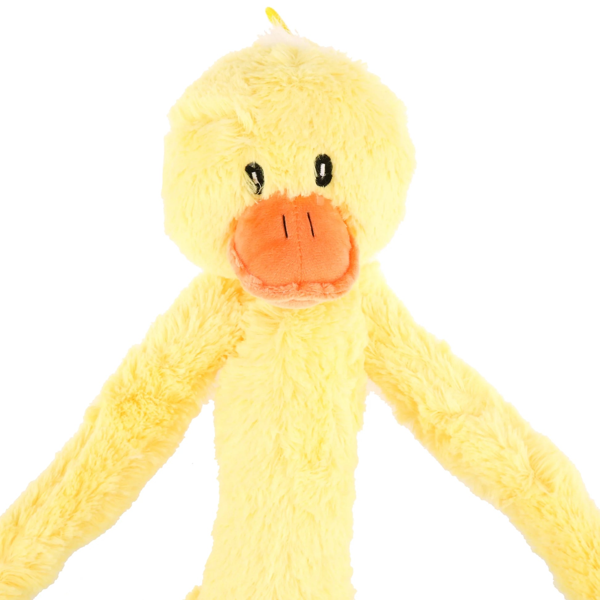 Plush Swingin' Slevins Yellow Duck Dog Toy with Squeakers, 27 Inches