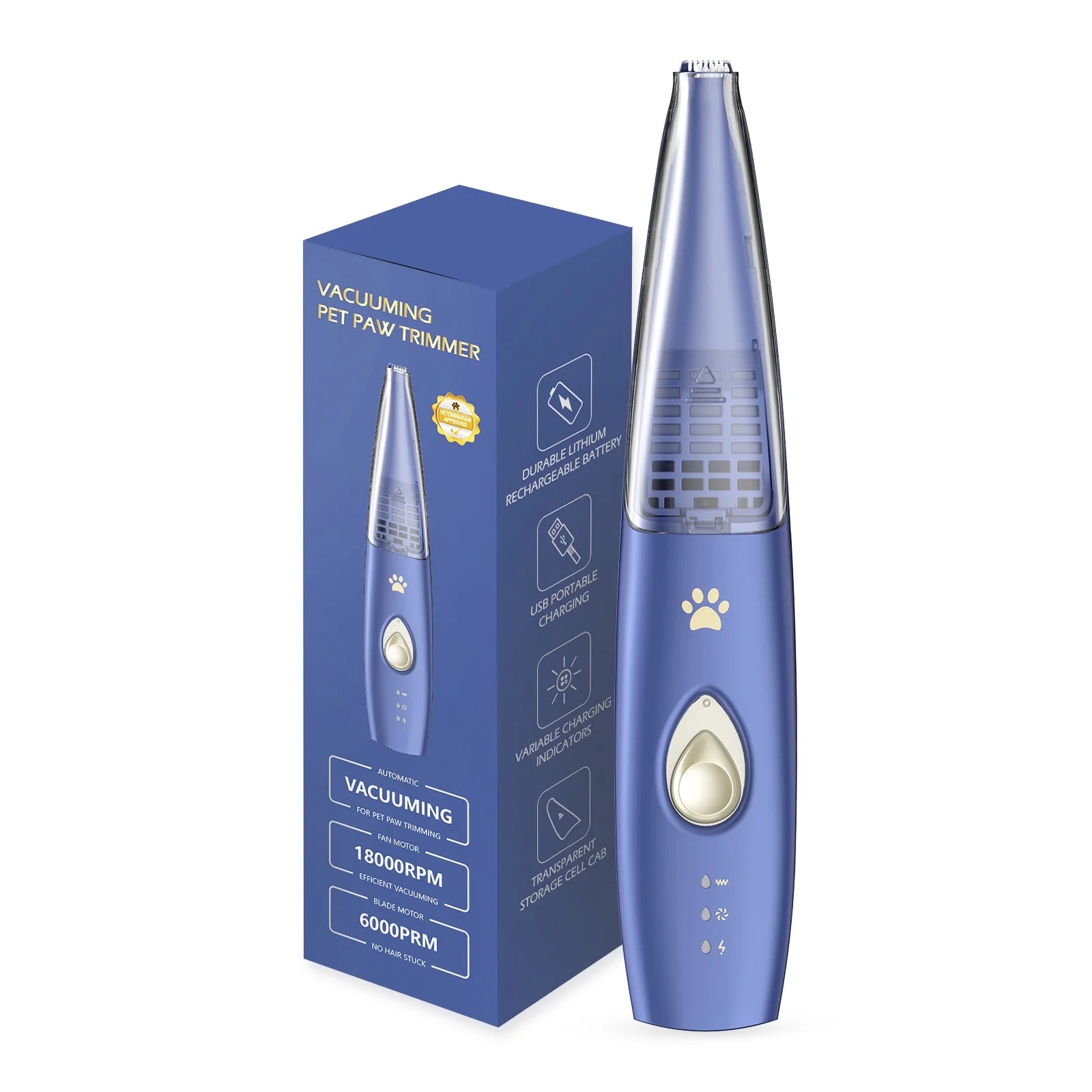 Vacuum Pet Hair Clipper Pet Feet Hair Trimmer Grooming Tool Dog Shaver Buttocks Ears Eyes Hair