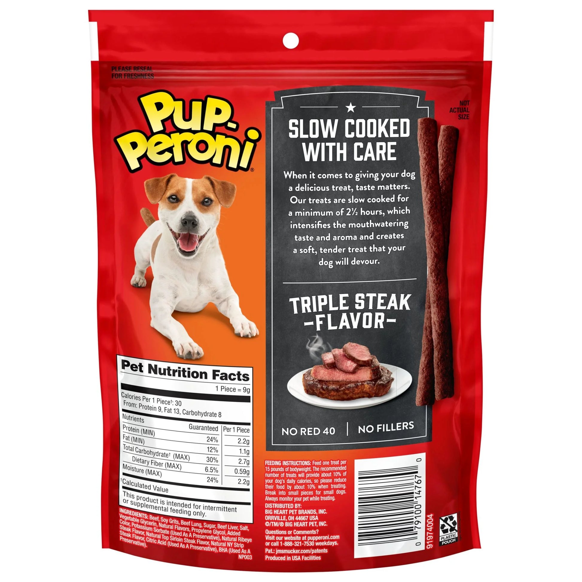 Pup Peroni Triple Steak Flavor Dog Treats, 5.6 Ounce Bag