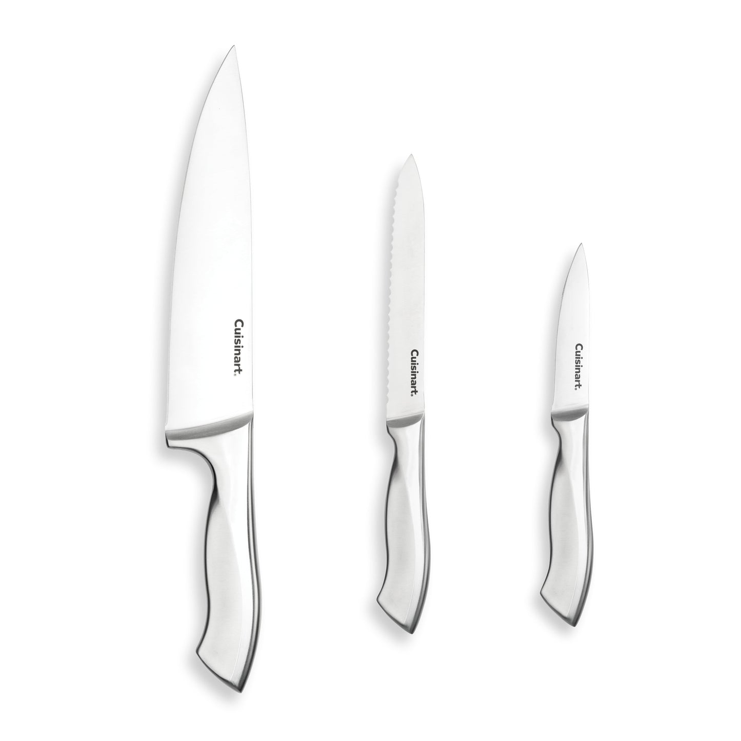 Classic Stainless Steel 3-Piece Knife Set with Blade Guards