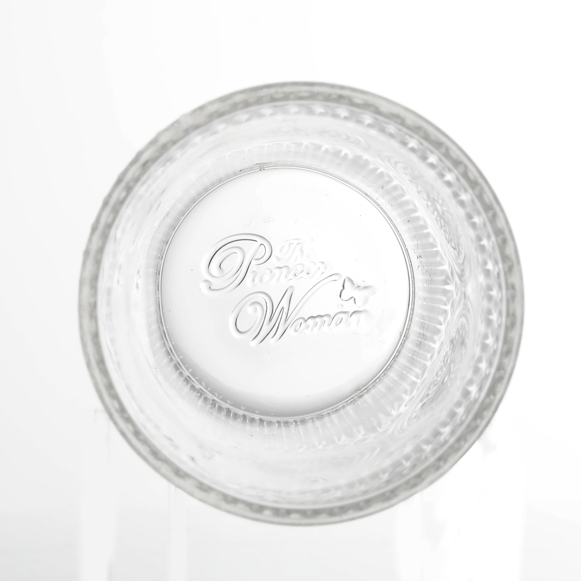 Adeline 16Oz 4-Piece Glass Tumbler Glassware Set with Embossed Design, Clear