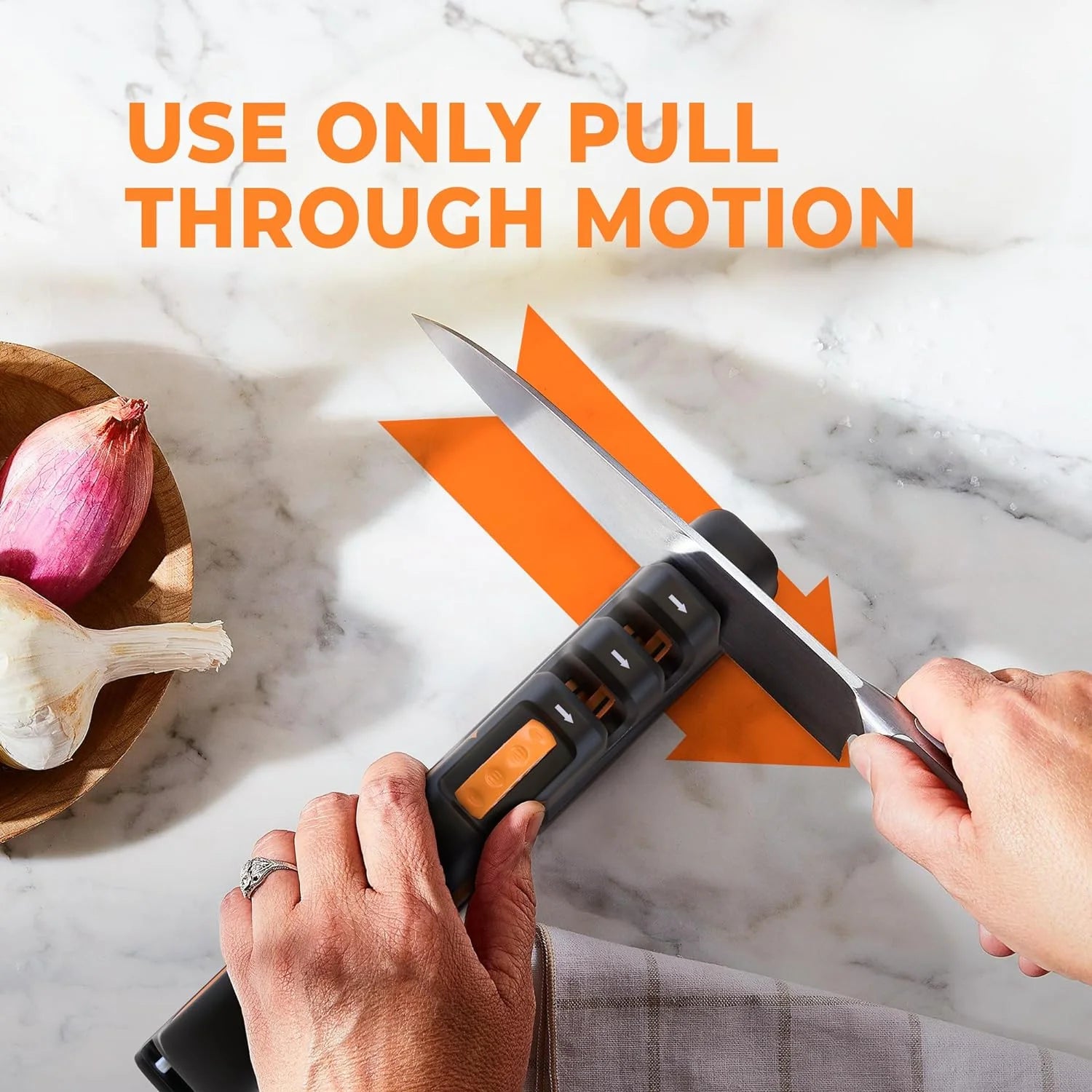 Knife Sharpeners with 5 Adjustable Sharpening Angle for All Knives