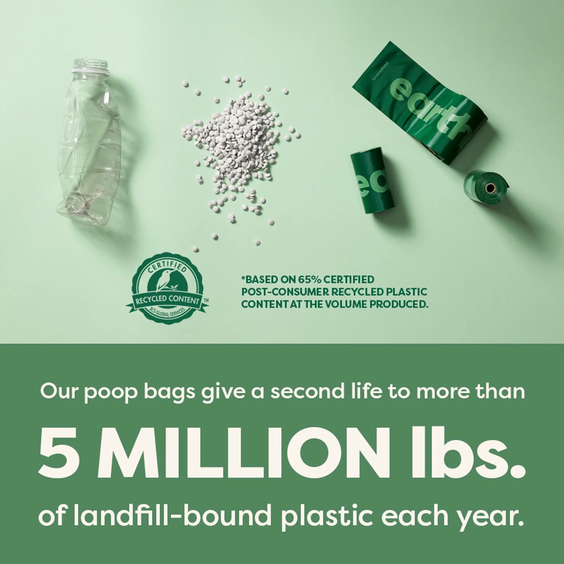 Lavender Scented Leak-Proof Dog Waste Bags, 100 Count in 5 Refill Rolls