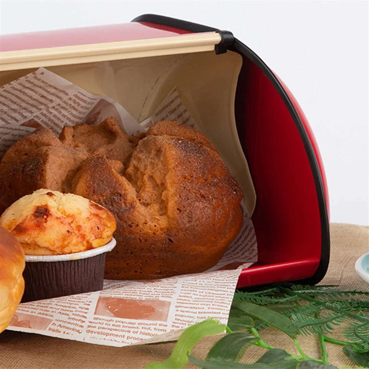 Metal Bread Box Roll Top Metal Bread Bin Bread Storage Bread Holder Bread Container Keeper Organizer for Kitchen Counter