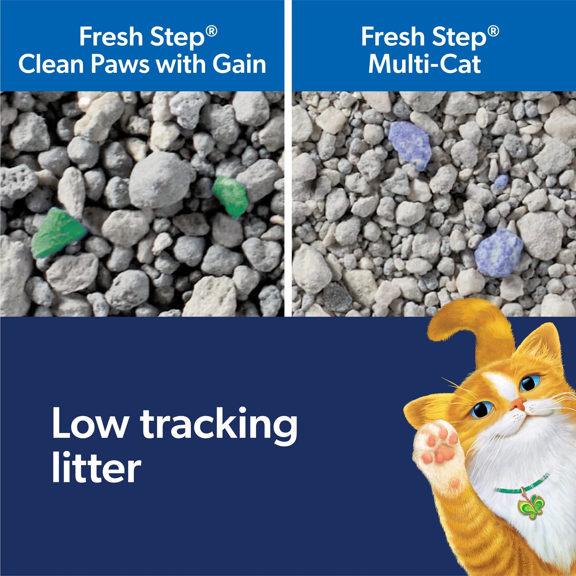Clean Paws Cat Litter, Low-Tracking Clumping Litter with Febreze and Gain, 22.5 Lbs