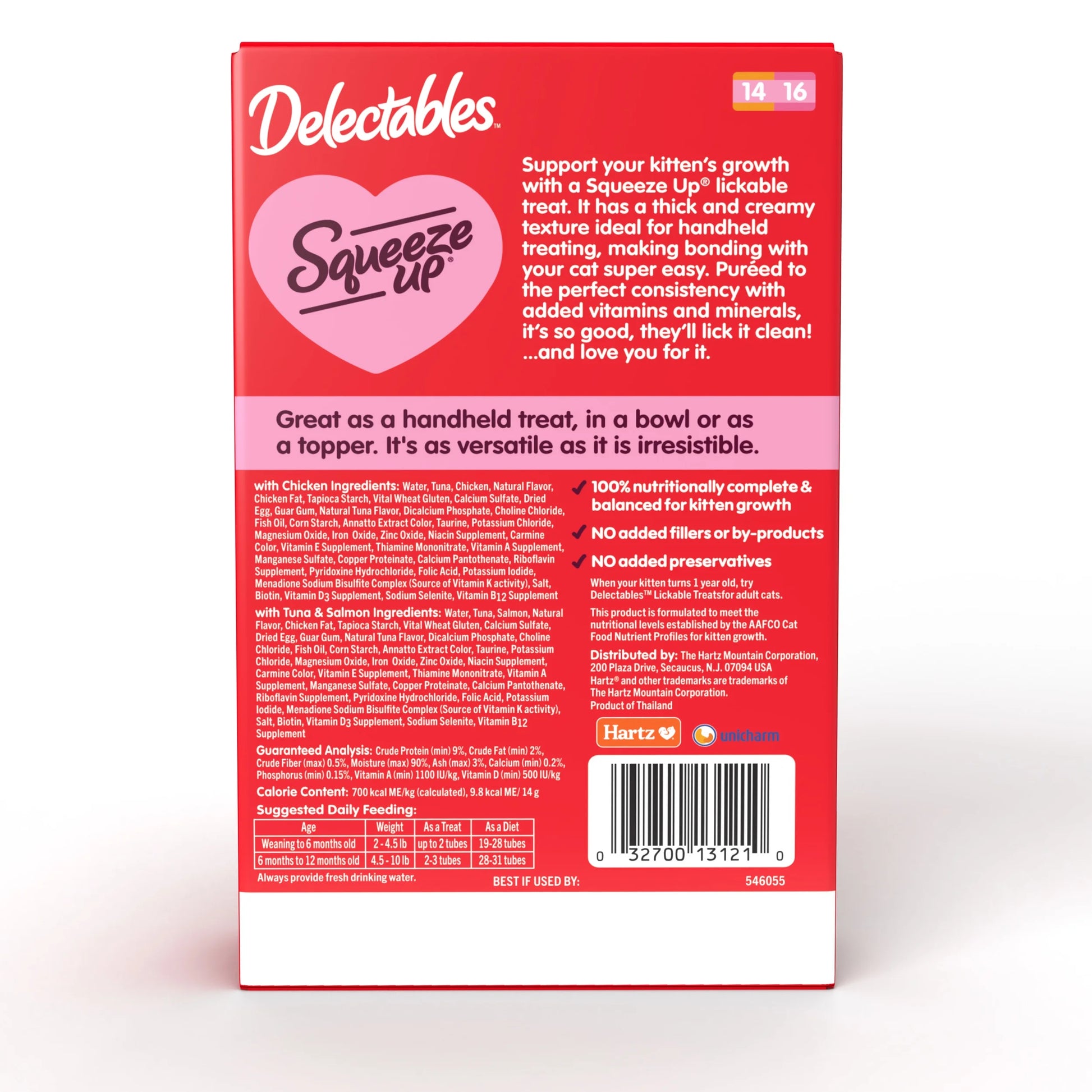 Delectables Squeeze Up for Kittens, Complete and Balanced Lickable Wet Cat Treat Variety Pack, 20 Count