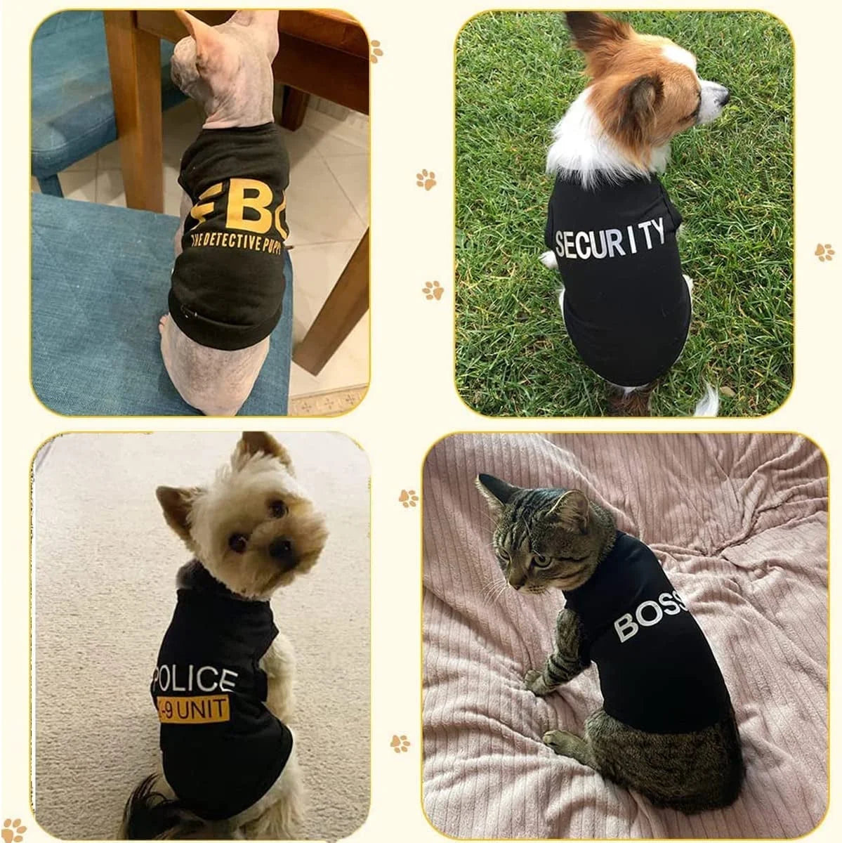 4-Pack Pet T-Shirts for Small Dogs - Stylish Vests for Puppies (Boys and Girls)
