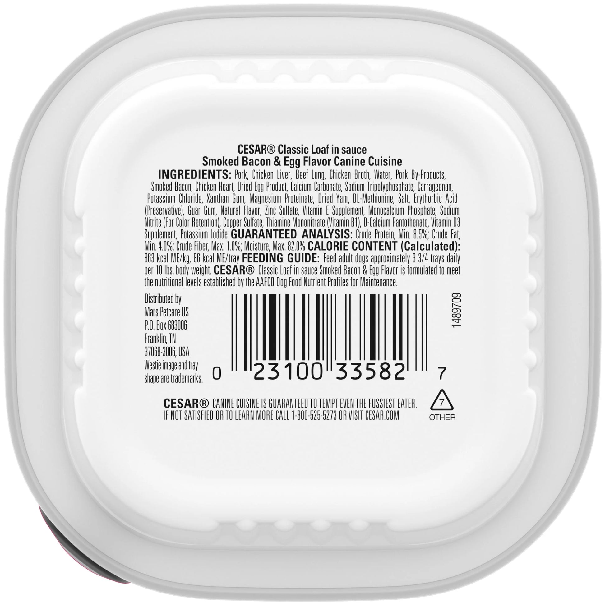 Classic Loaf in Sauce with Smoked Bacon and Egg Wet Dog Food, 3.5 oz Tray