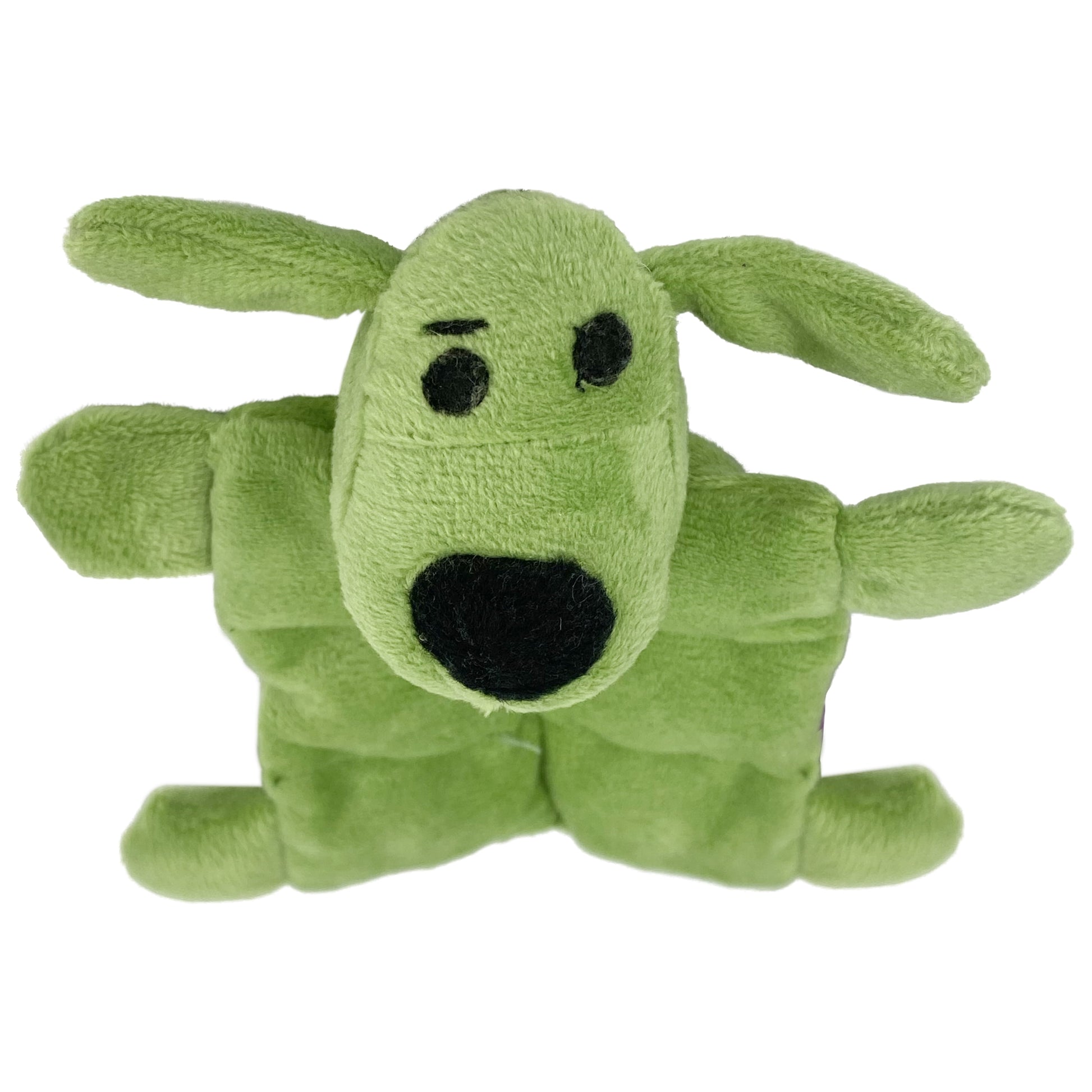 Mini Pet Loofa Squeaker Mat, Plush Dog Toy, Green