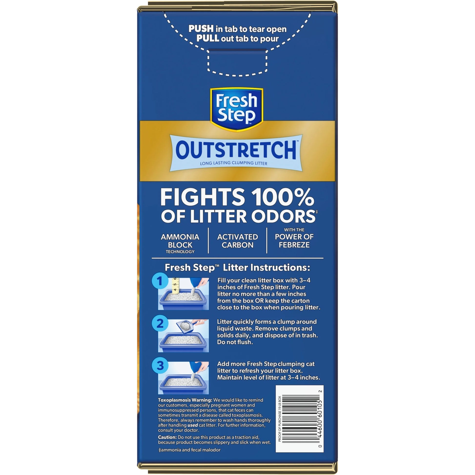 Outstretch Long Lasting Concentrated Clumping Cat Litter with Febreze Freshness, 19 Lbs