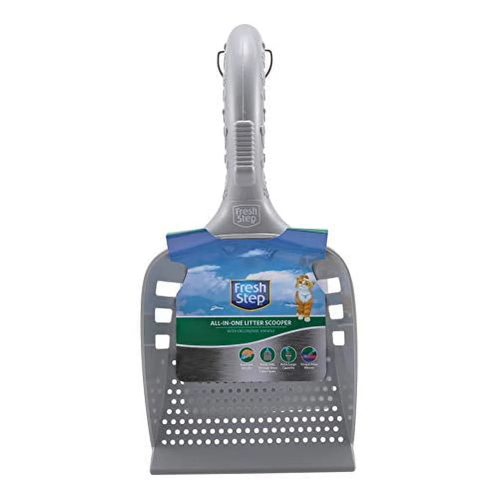 All in One Litter Scoop with Fast and Easy to Use Deep Shovel and Ergonomic Handle Grip