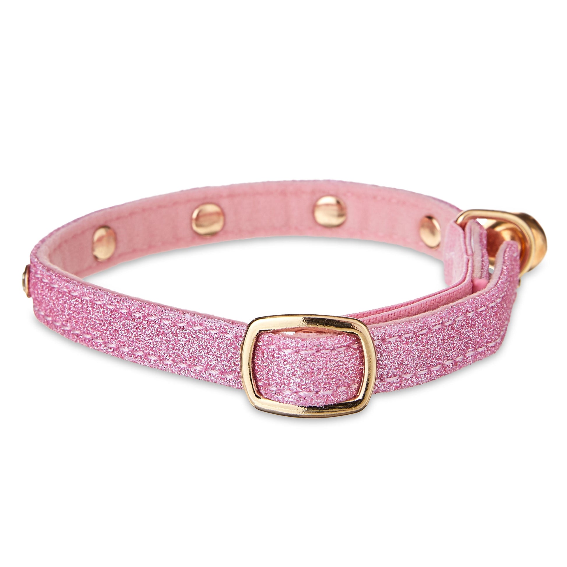 Rhinestone-Embellished Breakaway Cat Collar in Pink, One Size