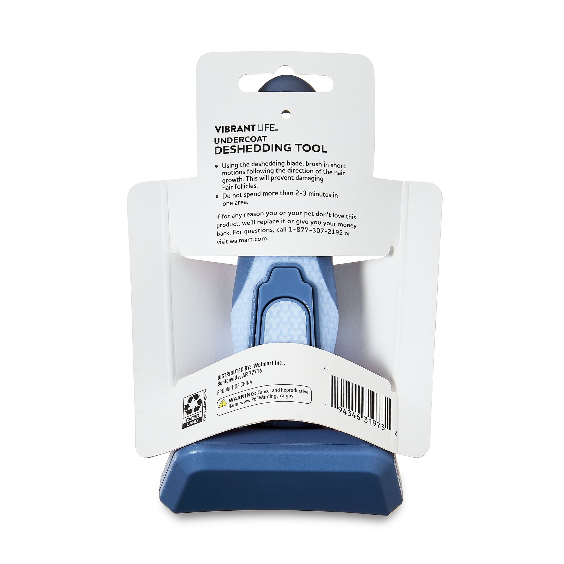 Medium Undercoat Deshedding Tool with Non-Slip Handle for Dogs