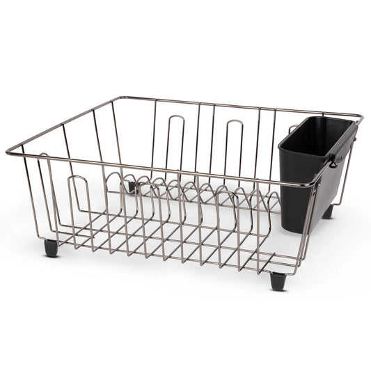 Small Dish Drainer Rack - Chrome/Black