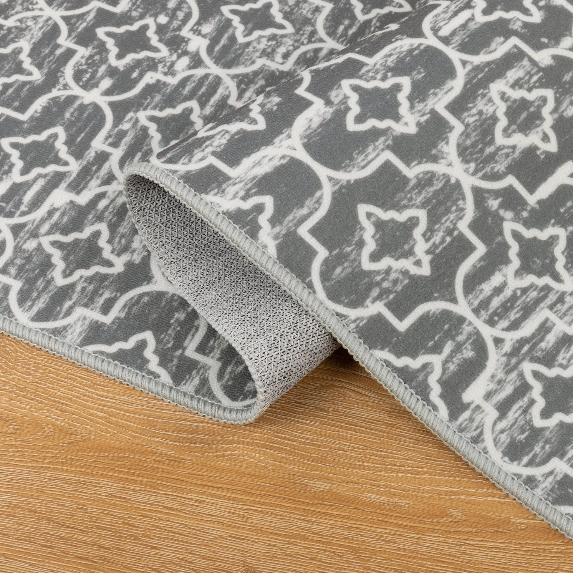 Gray Kitchen Rug Set 3 Piece, Non Slip Machine Washable Mats for Home Floor and Living Room