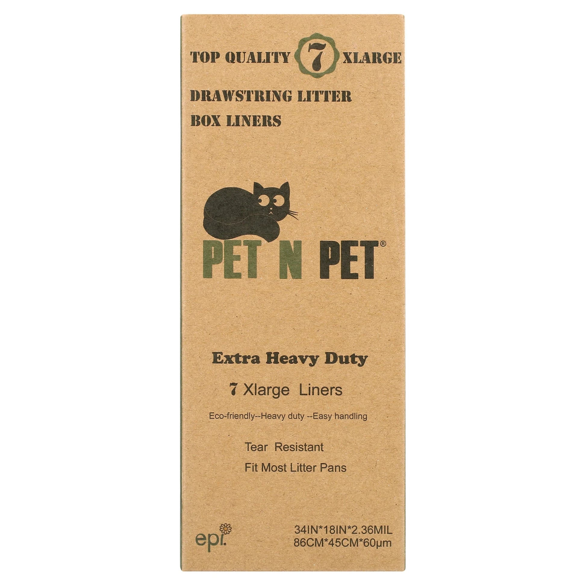 " Cat Litter Box Liners,Drawstring Litter Liner Bag,Extra Large Size,Pan Liners 7 Counts"