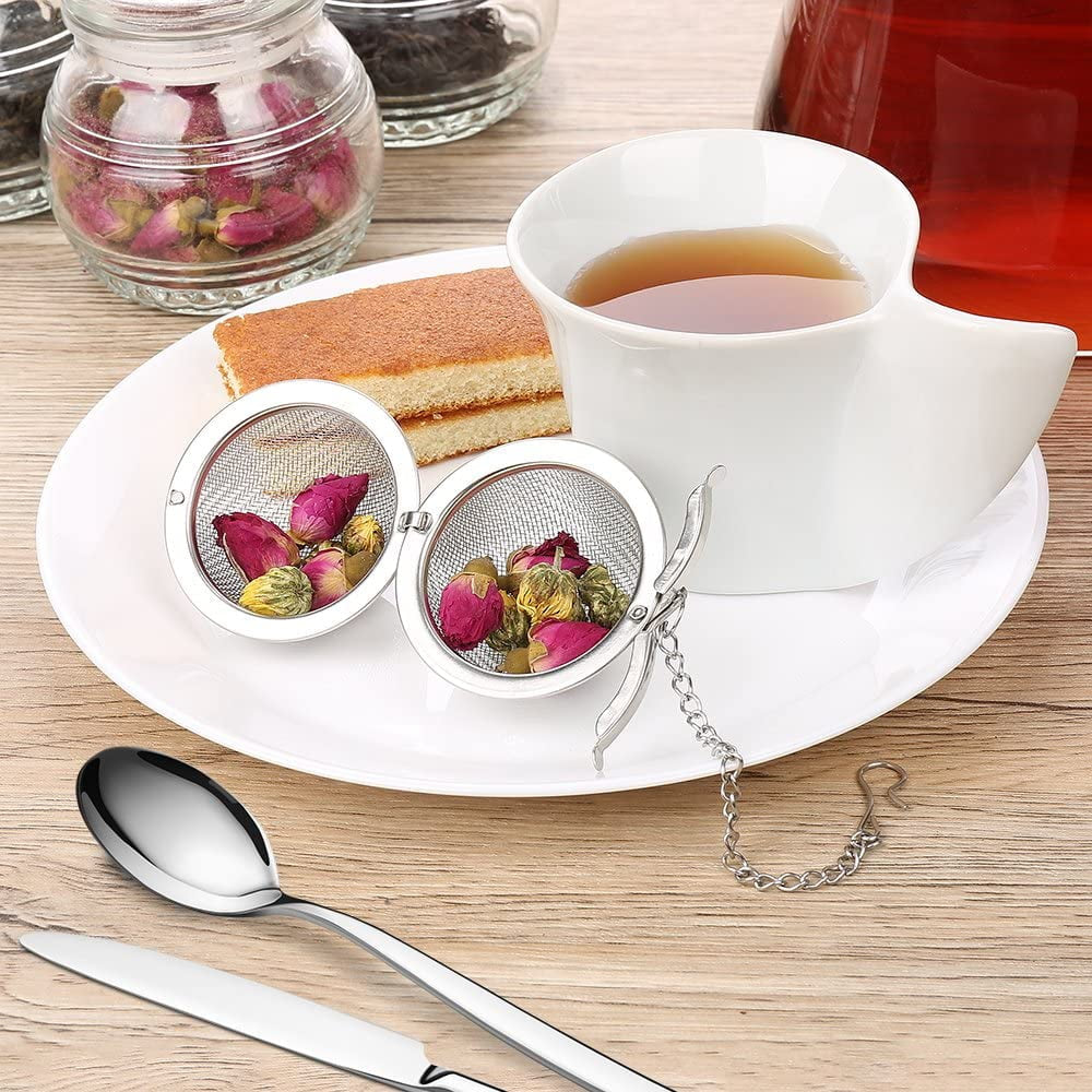 2 Pieces of Stainless Steel Tea Balls, Mesh Tea Infuser Filter