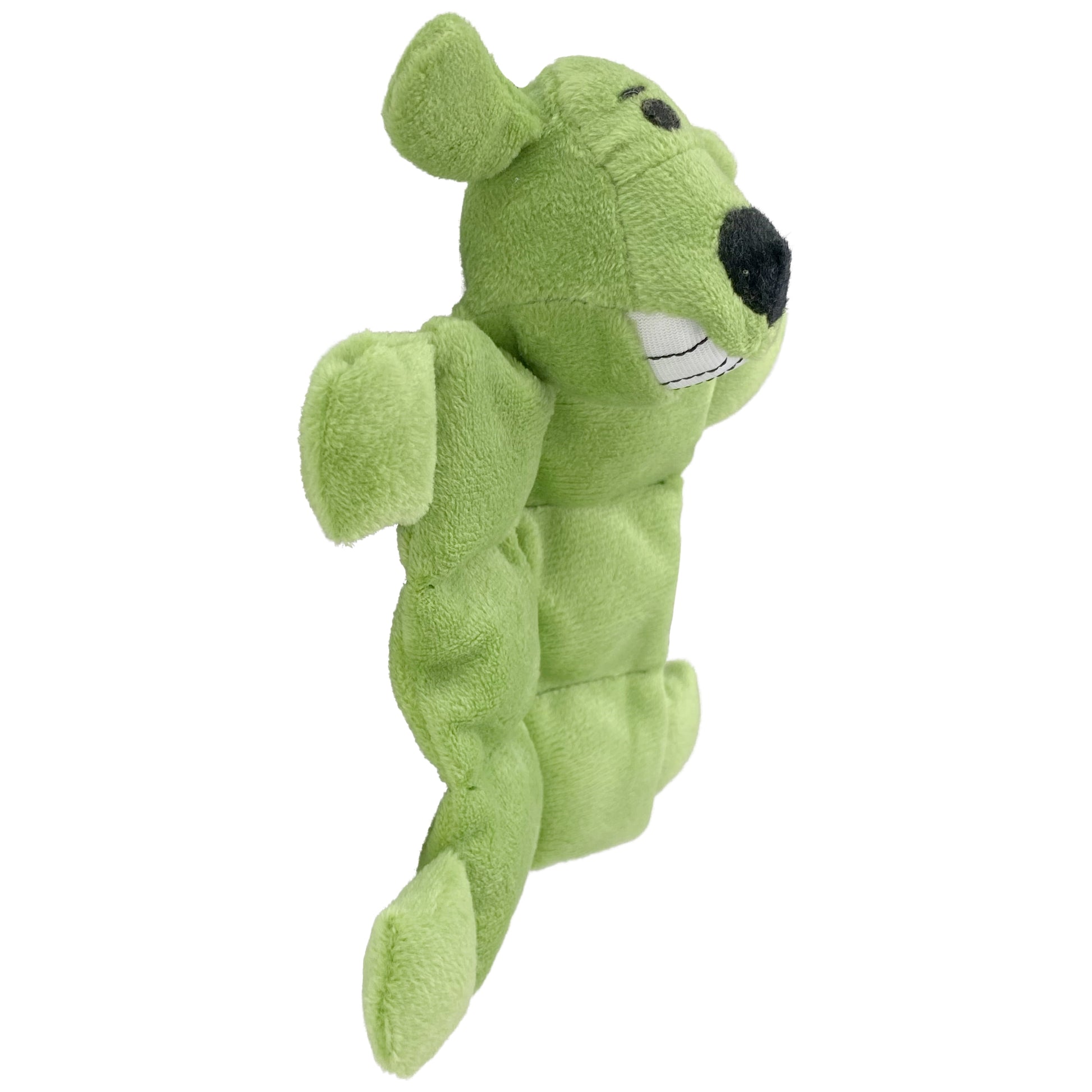 Mini Pet Loofa Squeaker Mat, Plush Dog Toy, Green