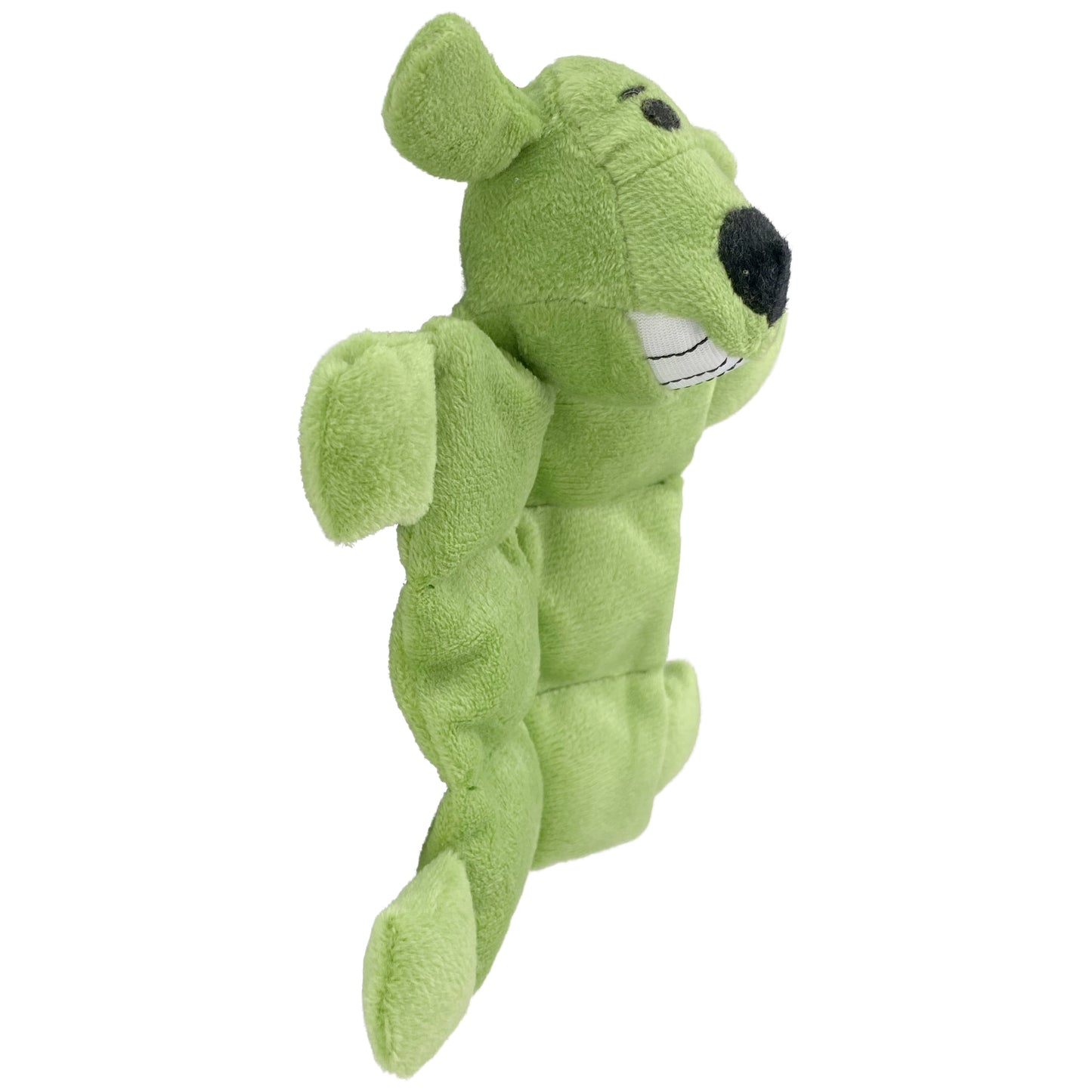 Mini Pet Loofa Squeaker Mat, Plush Dog Toy, Green