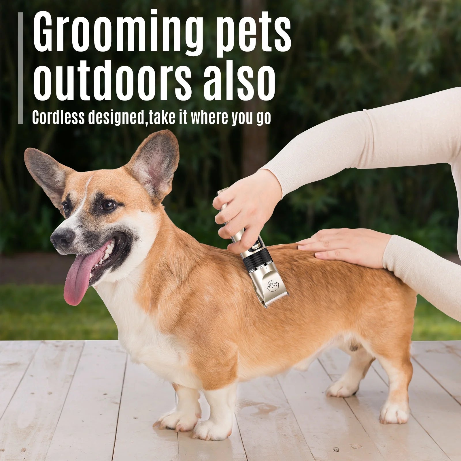 Dog Grooming Kit, Pet Foot Shaver, Low Noise Rechargeable Cordless Pet Hair Trimmer