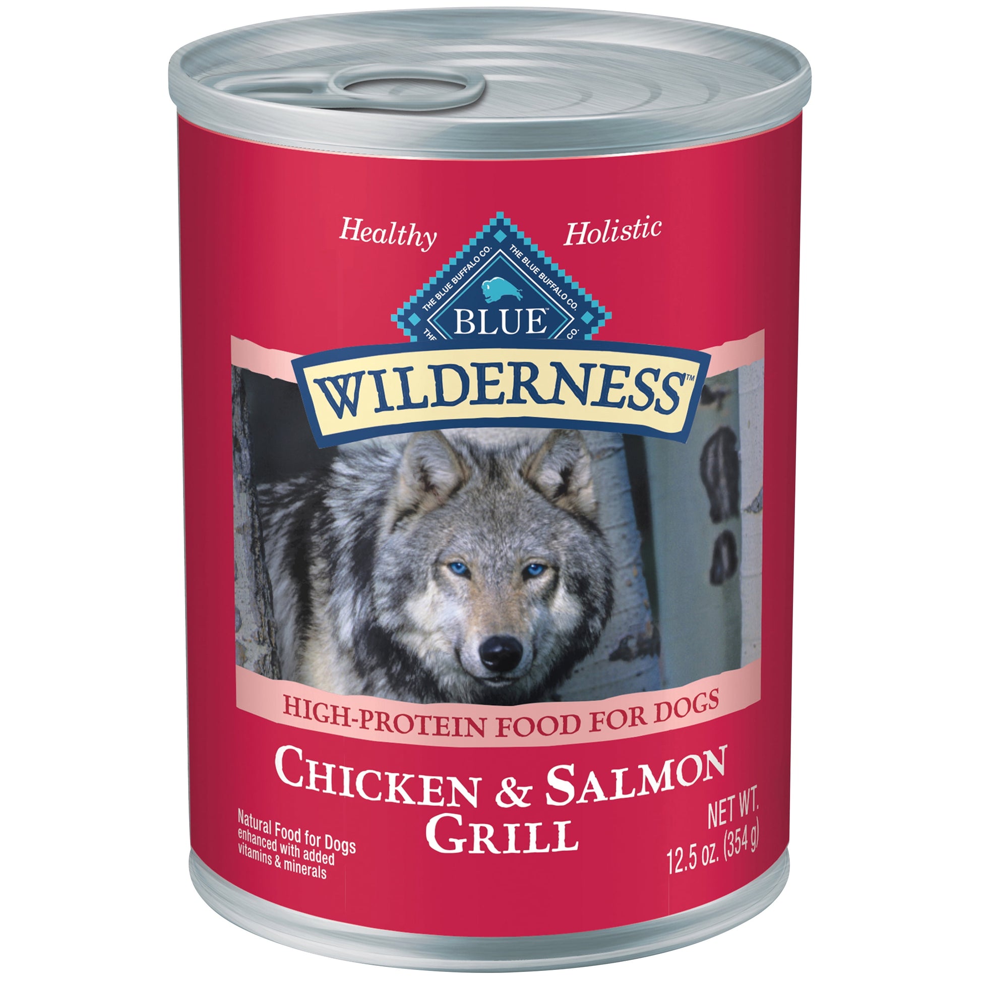 Wilderness Adult Wet Dog Food with Salmon and Chicken Grill, 12.5 oz Can
