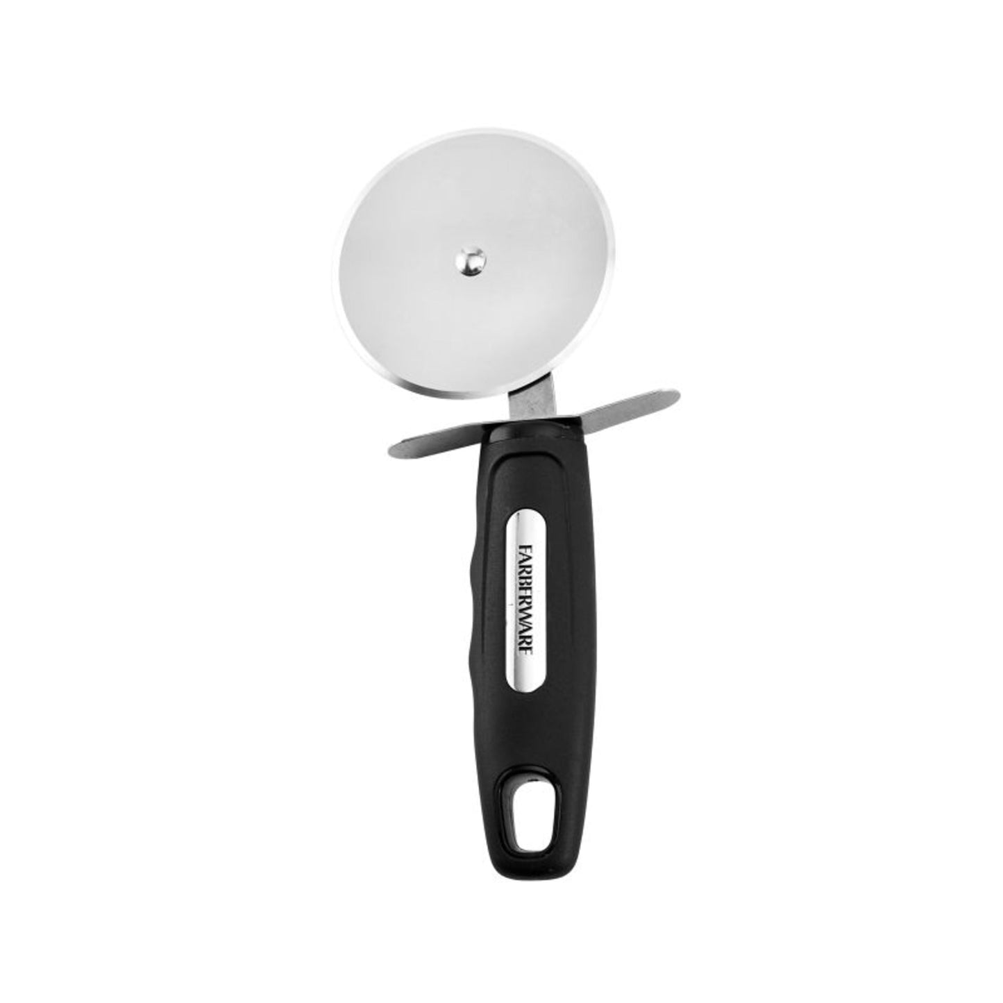Professional Stainless Steel Pizza Cutter with Black Handle