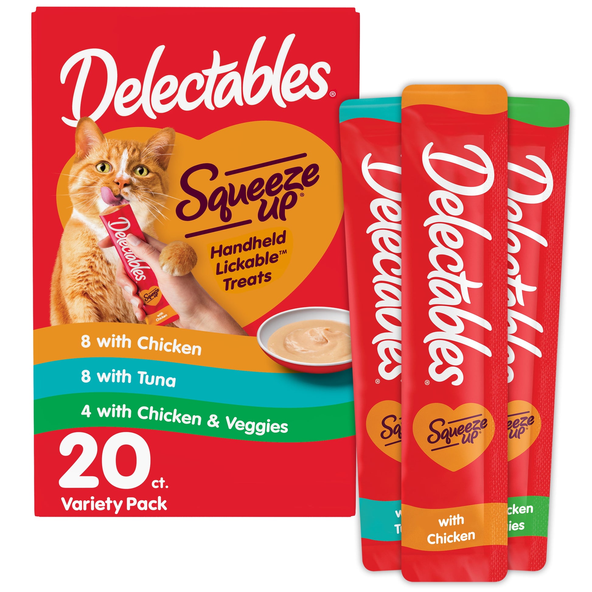 Hartz  Squeeze Up Lickable Wet Cat Treats - Available in Various Flavors and Sizes