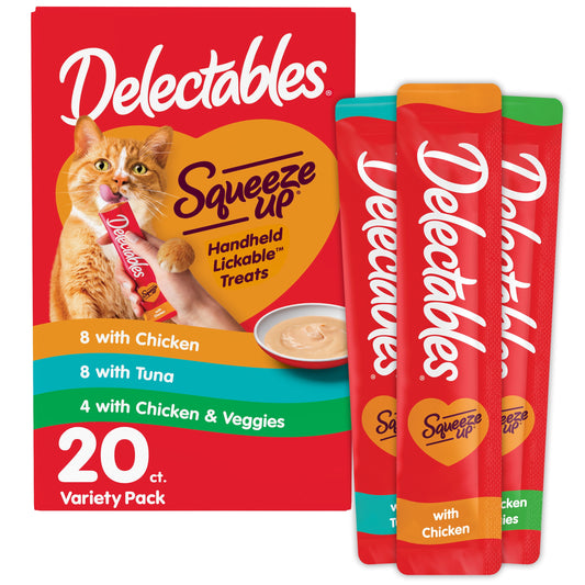 Hartz  Squeeze Up Lickable Wet Cat Treats - Available in Various Flavors and Sizes