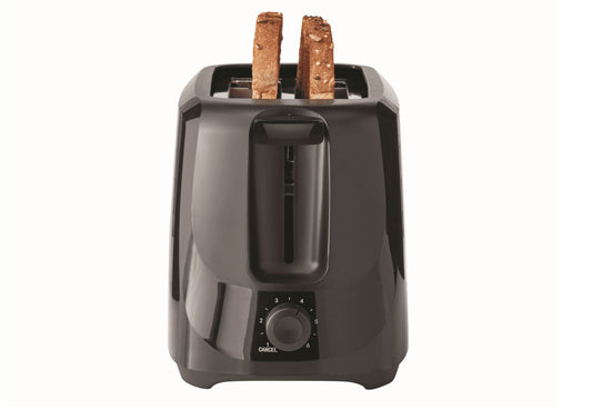 2-Slice Toaster with 6 Shade Settings and Removable Crumb Tray, Black