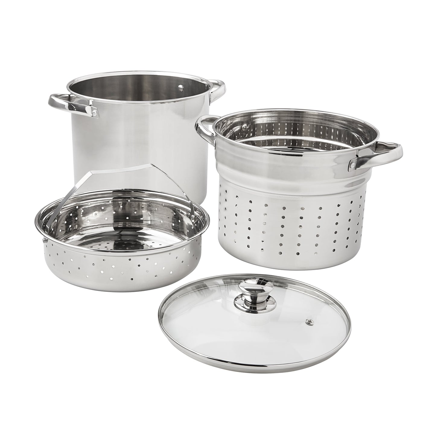 4-Piece Stainless Steel 8 Qt Cooker Multipot Set