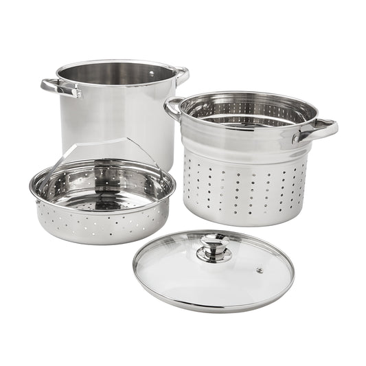 4-Piece Stainless Steel 8 Qt Cooker Multipot Set