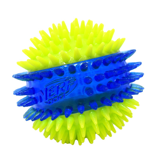 LED Light up Dental Spikes Squeak Ball Dog Toy, 2.7 Inch