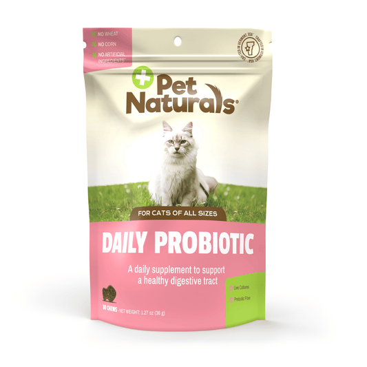 Daily Probiotic Digestive Health Chews for Cats, Duck Flavor, 30 Count Bag