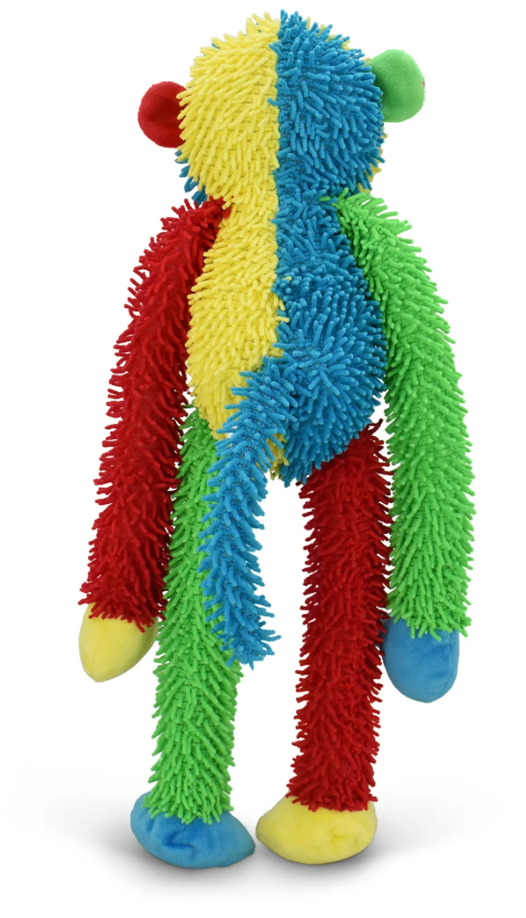 Multicrew Monkey Plush Dog Toy with Six Squeakers, 18 Inches