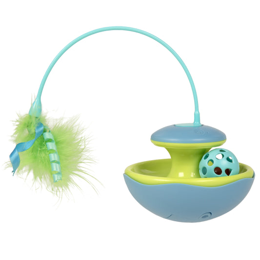 Track Tizzy Motion Cat Toy –Electronic Interactive Pet Toy, Blue