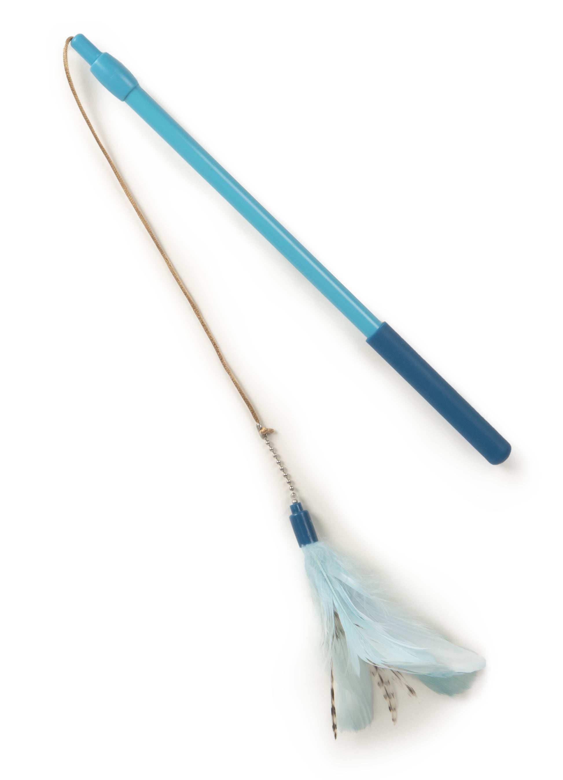 Frisky Flyer Interactive Cat Toy - Extendable and Retractable Wand with Feathers