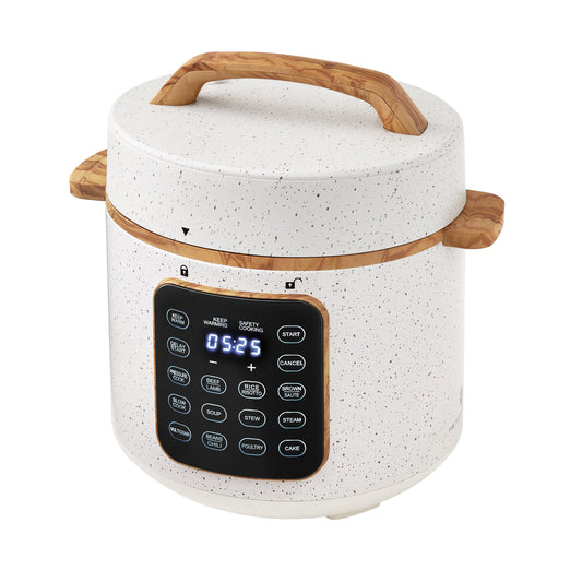 Linen Speckle 6-Quart Pressure Cooker with Touch Control Display
