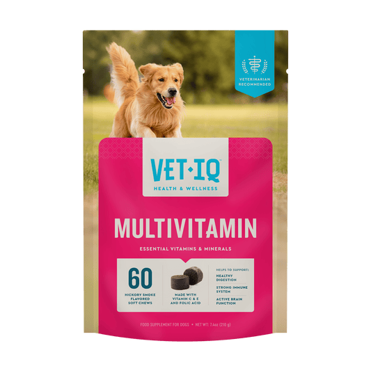 Multi Vitamin Supplement for Dogs, Hickory Smoke Flavored Soft Chews, 7.4 Oz, 60 Count