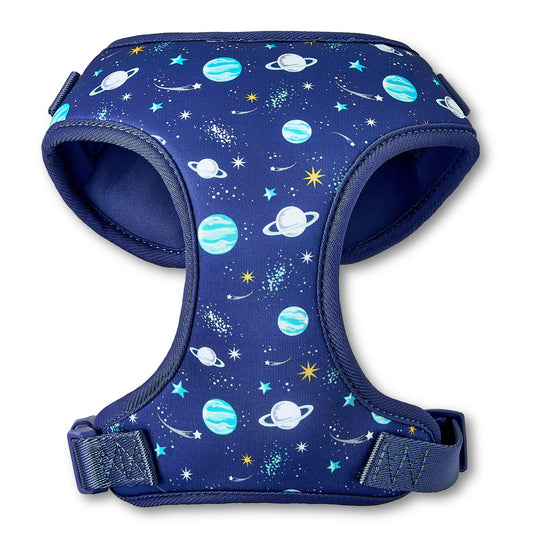 Adjustable Dog Harness for Space Adventures, Blue, Small, Made of Polyester and Spandex
