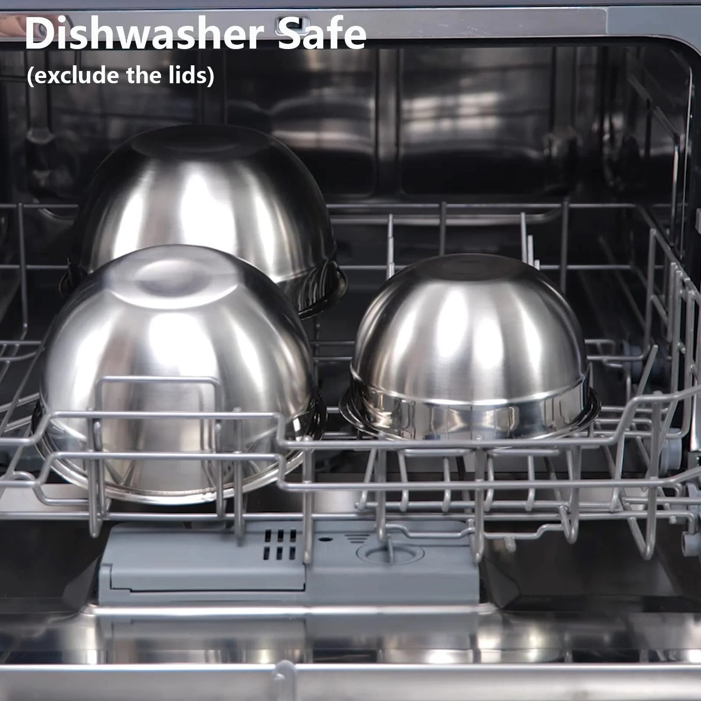 6 Pack Stainless Steel Mixing Bowls Set ,Kitchen Metal Meal Prep Bowls with Lids for Baking,Cooking,Serving