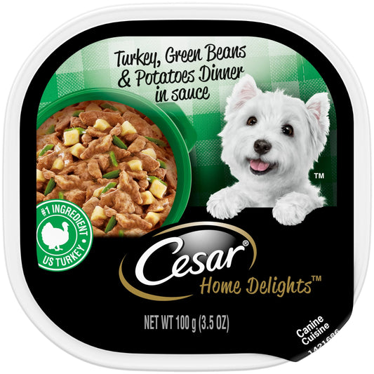 Home Delights Adult Dog Food with Turkey, Green Beans, and Potatoes, 3.5 oz.