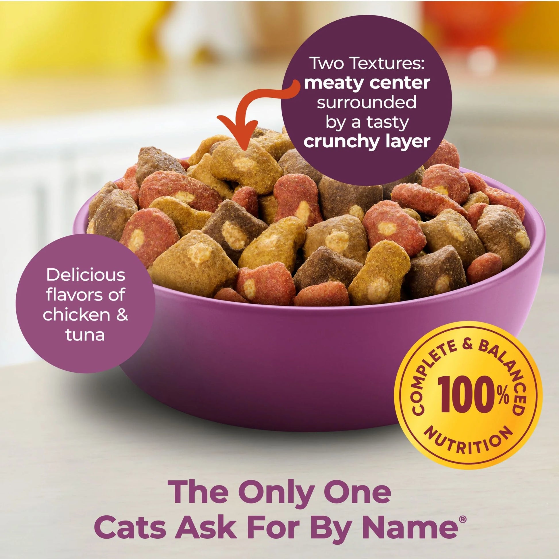 Tender Centers with Basted Bites, Chicken & Tuna Flavors, Dry Cat Food, 3 Lb. Bag