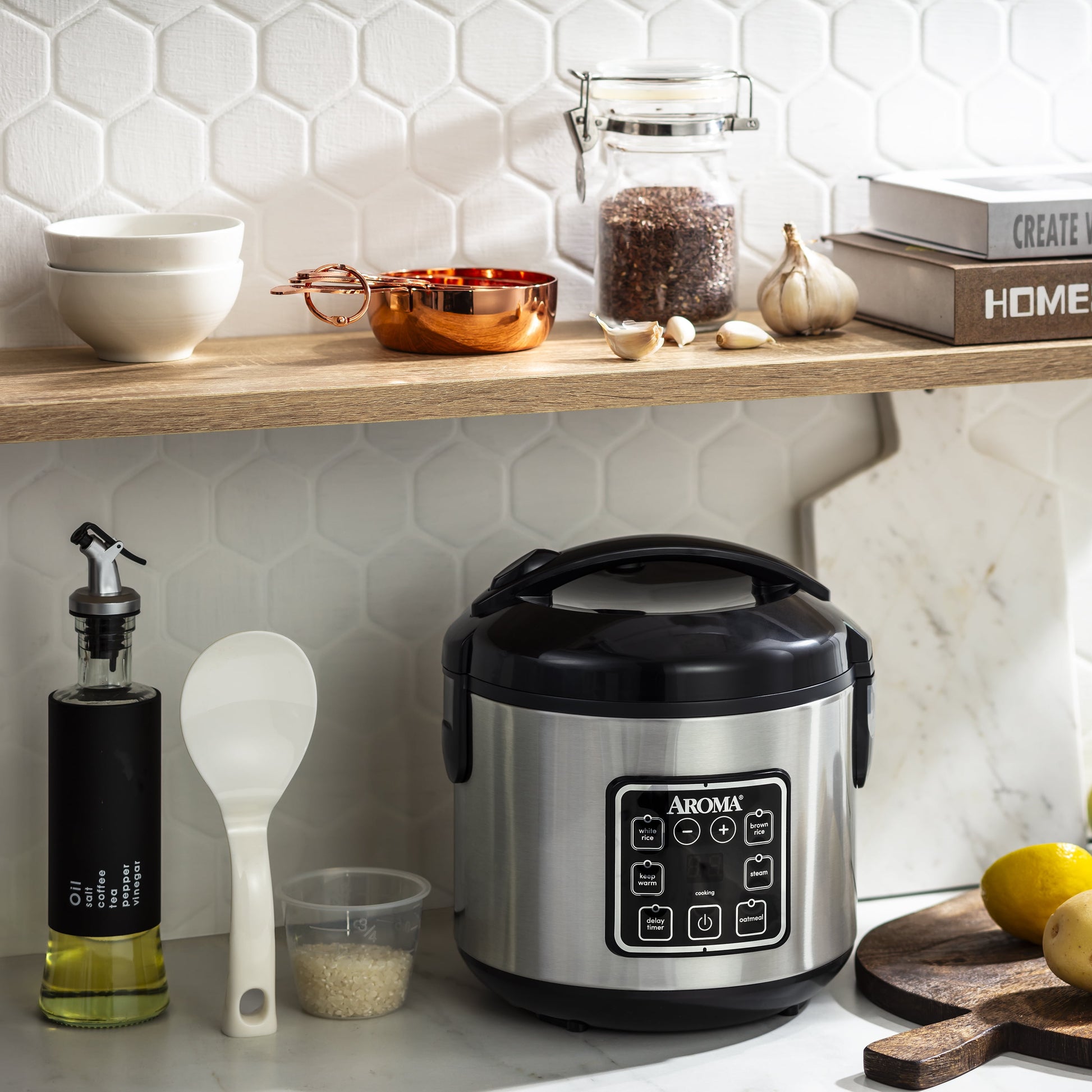 8-Cup Electric Rice Cooker, Granite Coating