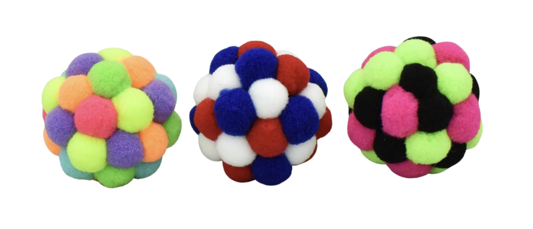 (6 Pack)  Pom Pom Cat Toy, Assorted Colors