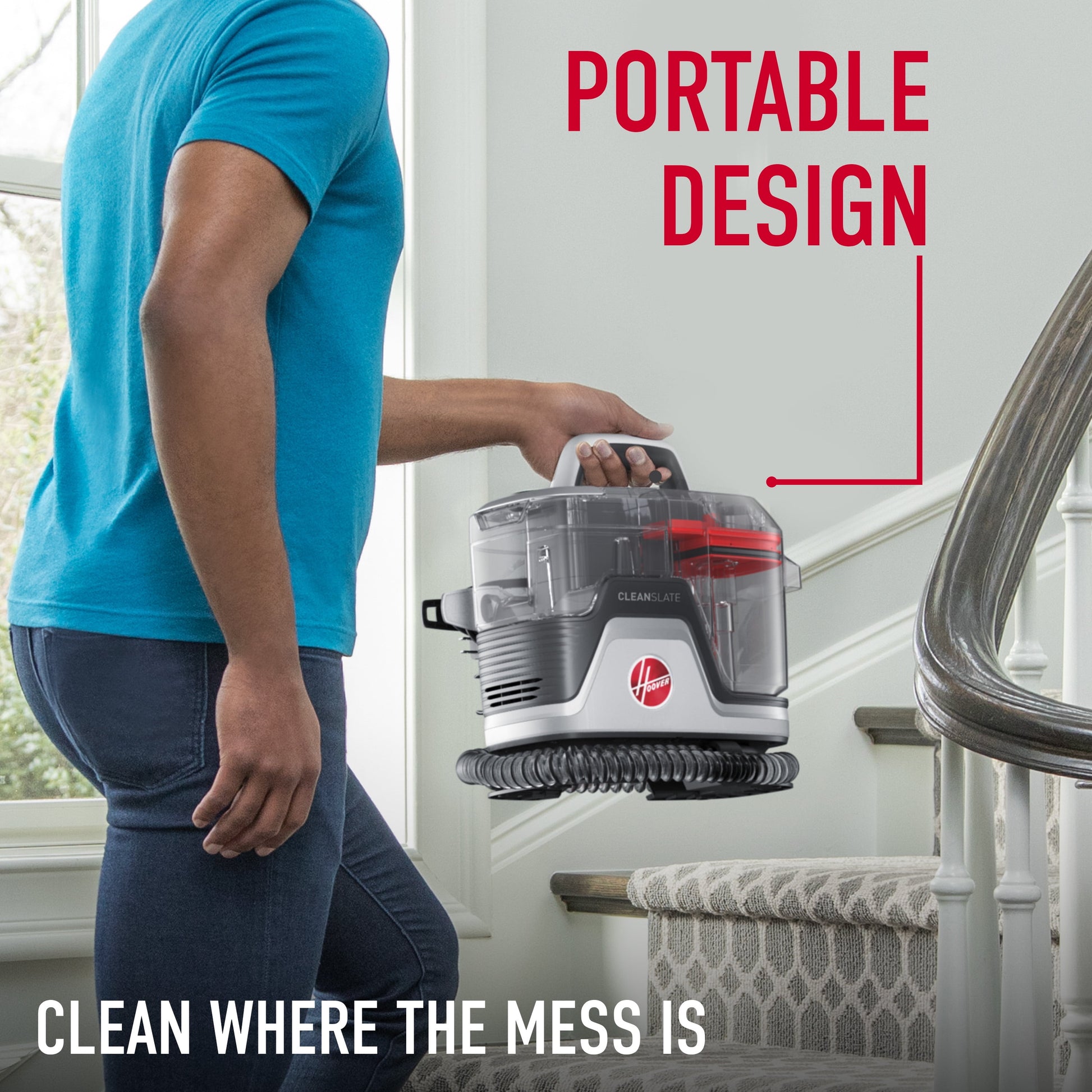 CleanSlate Portable Carpet and Upholstery Spot Cleaner for Pet Stains, Model FH14010