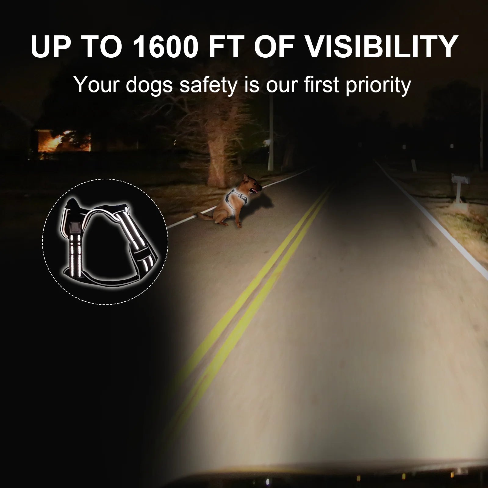 Reflective Adjustable Dog Harness - No Pull Pet Vest with Reflective Strips, Control Handle, and Breathable Mesh for Small, Medium, and Large Dogs - Small, Red