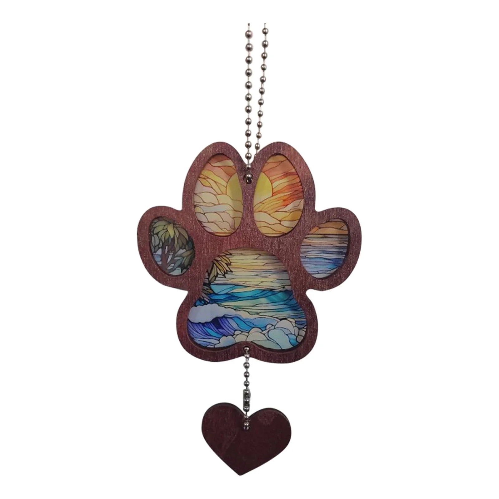 Pet Paw Suncatcher Memorial Custom Name Dog Cat Ornament Window Hanging Sympathy Gift Loss of Pet Passing Away Bereavement Keepsake for Pet Lover Ideas Gift in Loving Memory